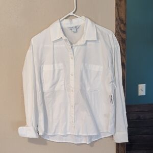 Old Navy White Boyfriend Shirt